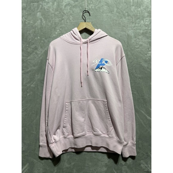 Palace P-Zen Hoodie Pink Mountain Graphic Pullover Sweatshirt Men's L Skater Y2K - Picture 1 of 11